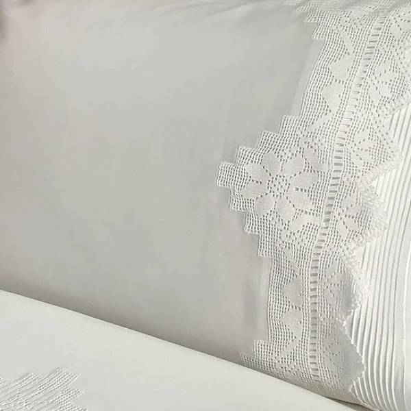 El Örme Dantelli Pamuklu Pike Takımı - 6 parça