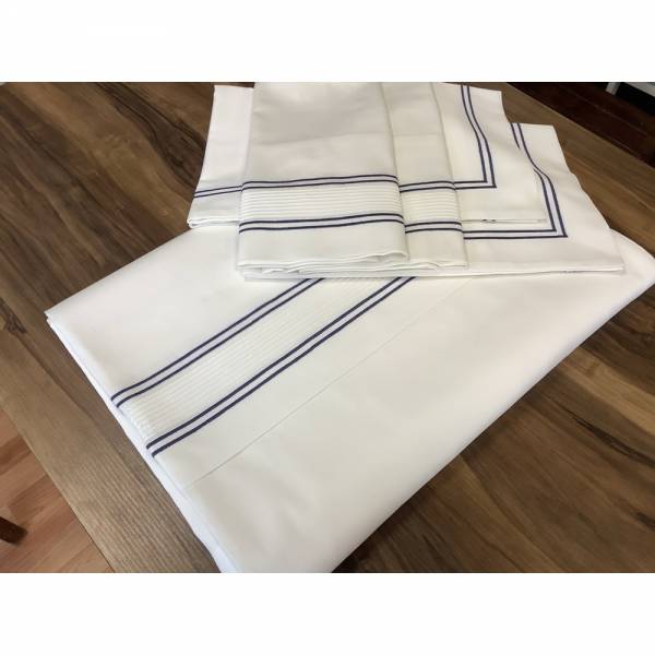 Lacivert Piko Dikiş Detaylı Nevresim Takımı 