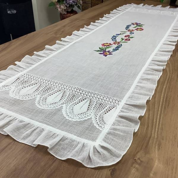 EL DANTELLİ & KANEVİÇELİ & FIRFIRLI RUNNER -45*150 CM