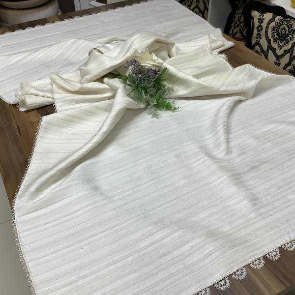 İĞNE OYALI İPEK KUMAŞTAN RUNNER -70*190 CM