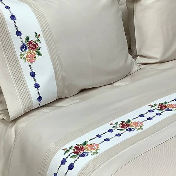 El İşi Kaneviçeli Mavi Güllü Pike Takımı - 6 Parça